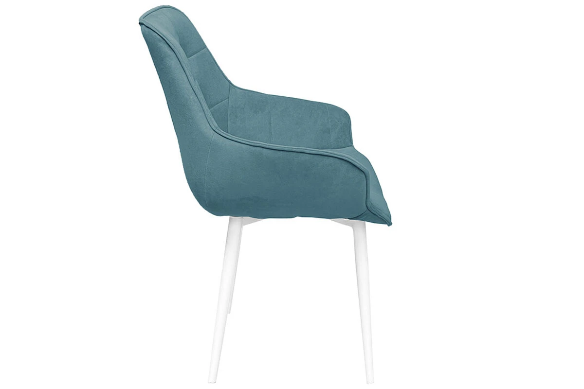 Стул Шато конус Т2 (Белый муар/Велюр DREAM бирюзовый) - купить в Озерце