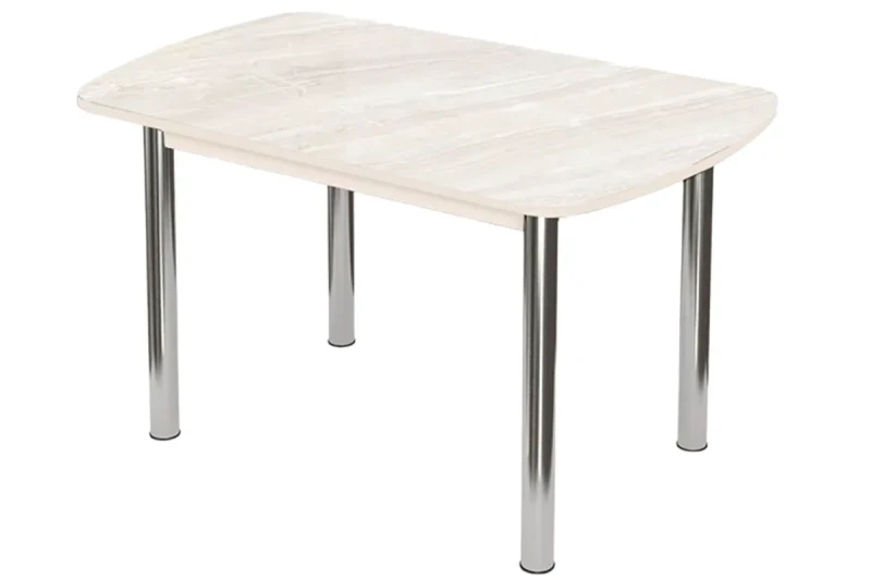 Стол обеденный Бостон-2 Мрамор светлый (Опора брифинг) - купить в Озерце