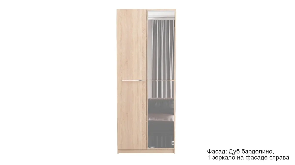 Шкаф двухдверный Noble 90 см, цвет Дуб бардолино 53x90 — купить в Озерце