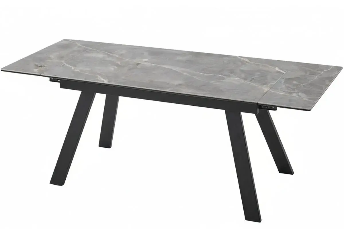 Стол обеденный Морис-2 (1400 / 1800) (ст. №2 / Керамика FNZ9206050 / МДФ черная кварц / Металл черный) - купить в Озерце
