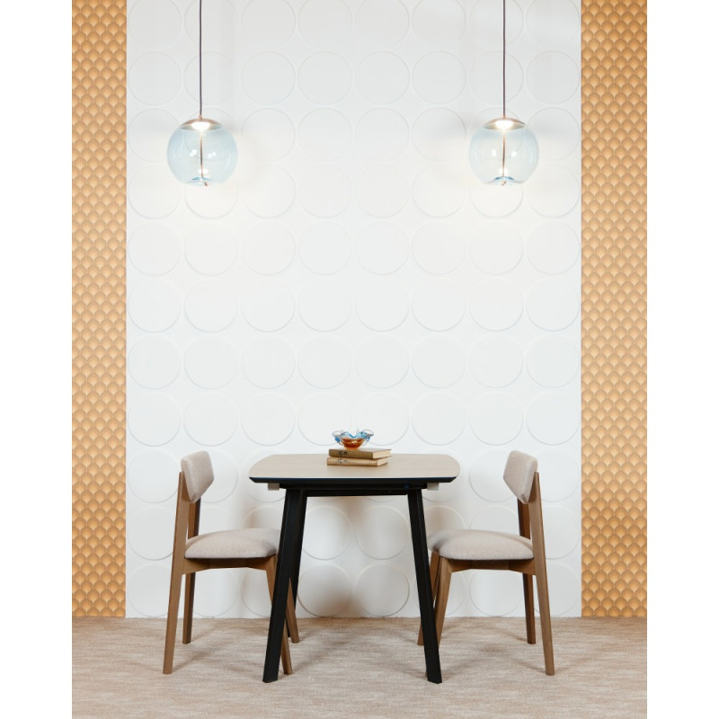 Стол МИЛАН-4 HPL 80х80/110 камень беж/муар.чер - купить в Озерце