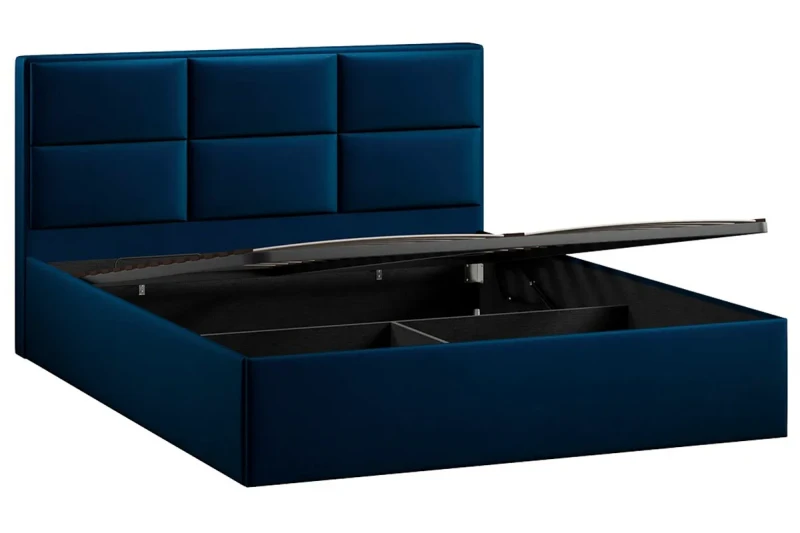 Кровать Стелла с ПМ Тип 1 и заглушиной 160х200 (Велюр/Confetti Blue) - купить в Озерце