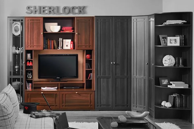 Sherlock 1 Шкаф МЦН орех шоколадный — Мебель-центр Озерцо