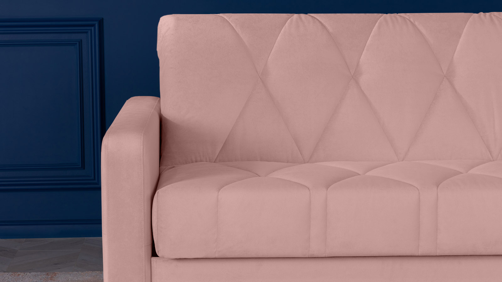 Диван - кровать Domo Pro стежка ромб, ткань Sky Velvet 01 160x216 — в мебель-центре Озерцо
