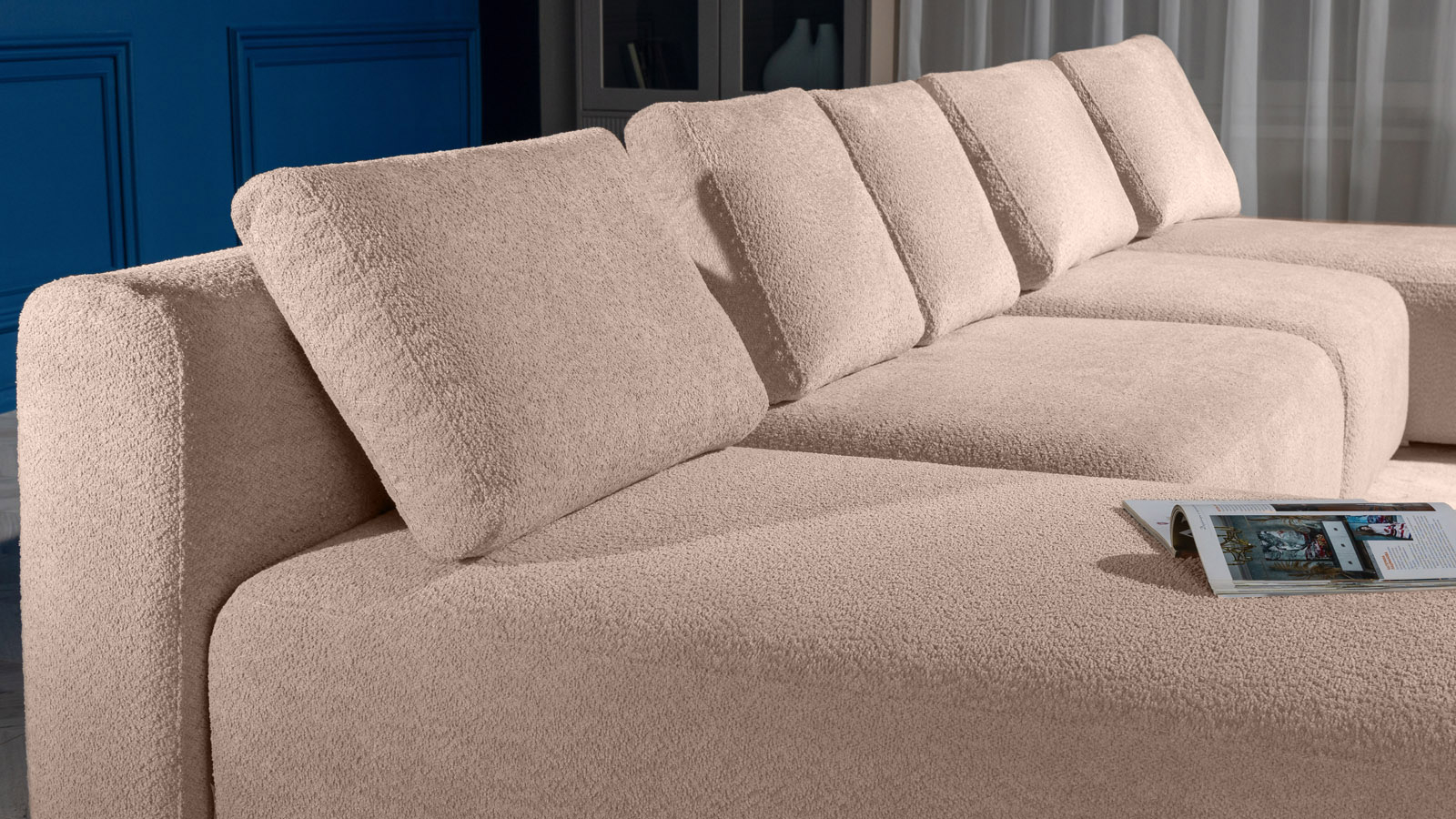 Диван модульный Molto, 4 секционный, 170+125+85+170+85+125+85+85, ткань Soul 292 57 — купить в Озерце