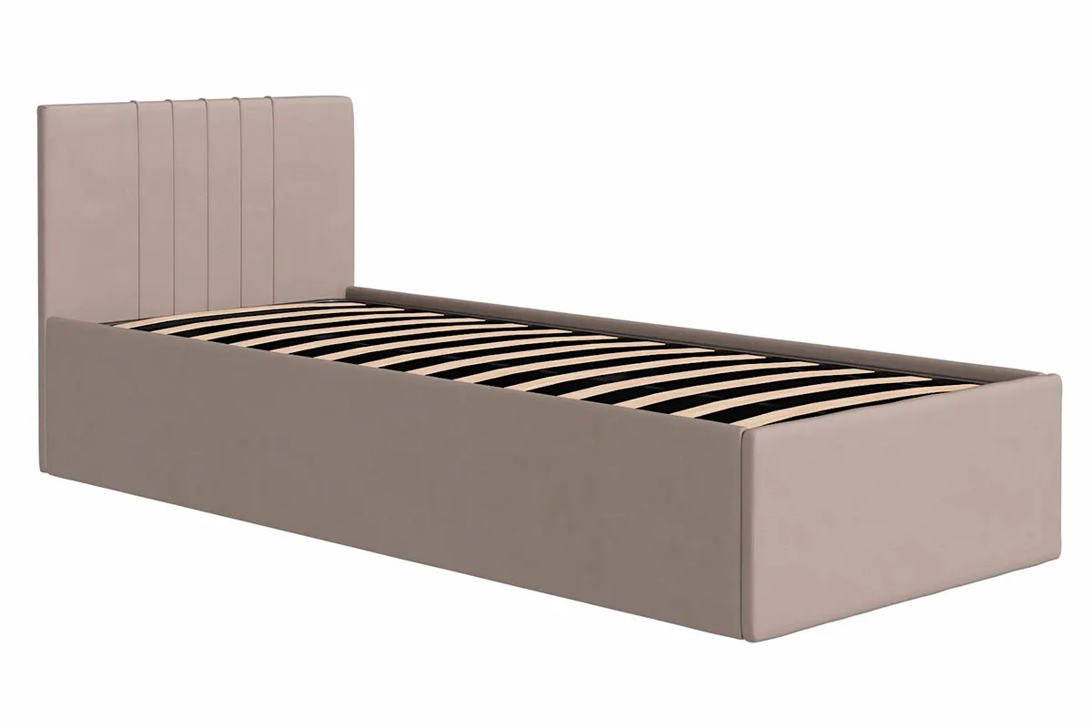 Кровать Соло односпальная с ПМ 90х200 (Newtone Cacao/Капучино) - купить в Озерце