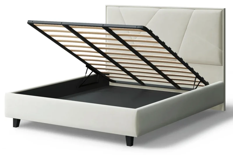 Кровать на опоре Ингрид с ПМ 160х200 (Бренди лайт 02/Серо-белый) - купить в Озерце