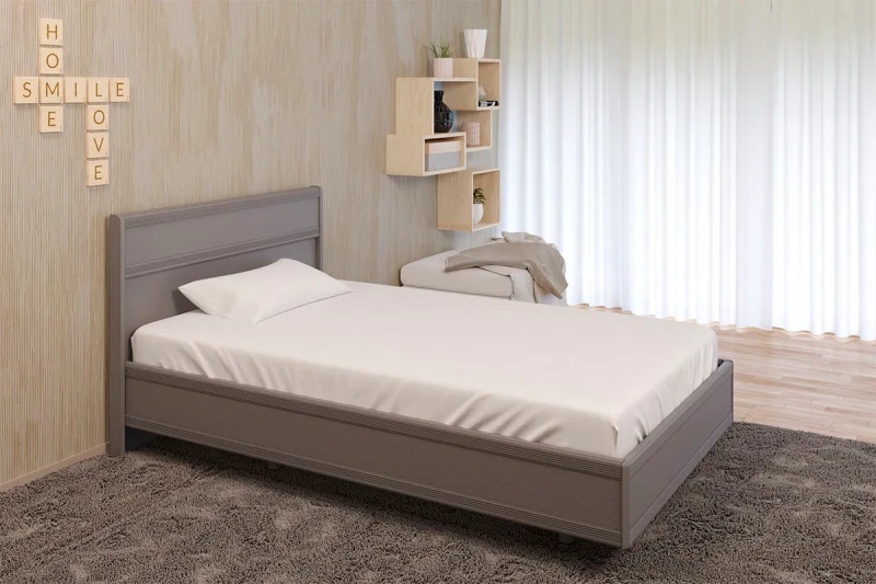 Кровать КР-2001-СО 120х200 (Серый Оникс) - купить в Озерце