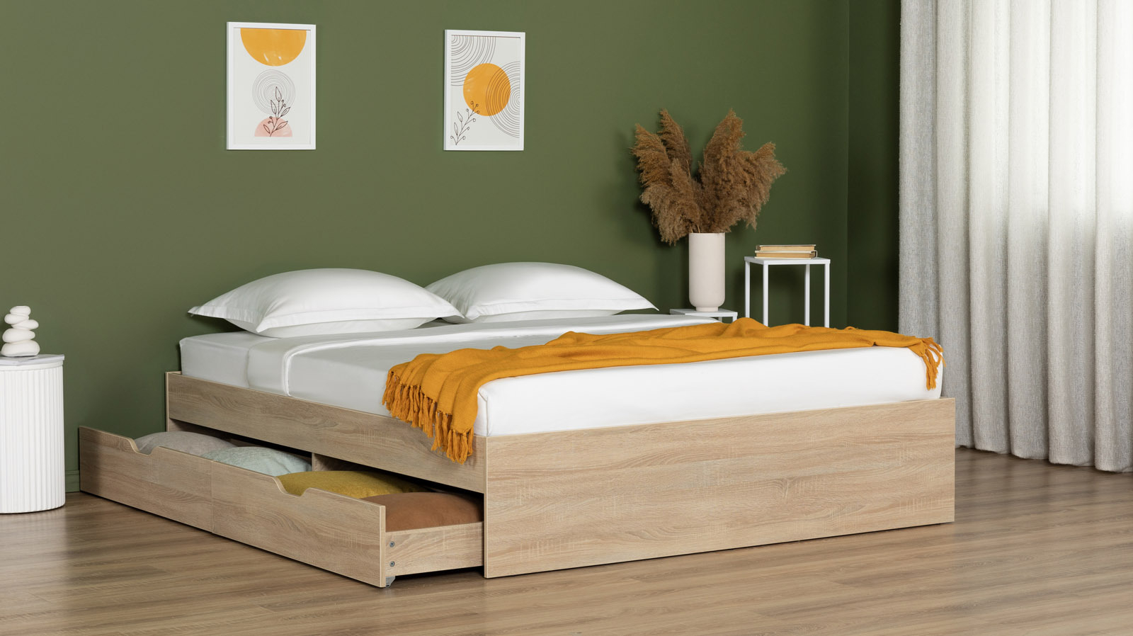 Кровать Prima, цвет: Дуб Бардолино натуральный 140x200 - купить в Озерце