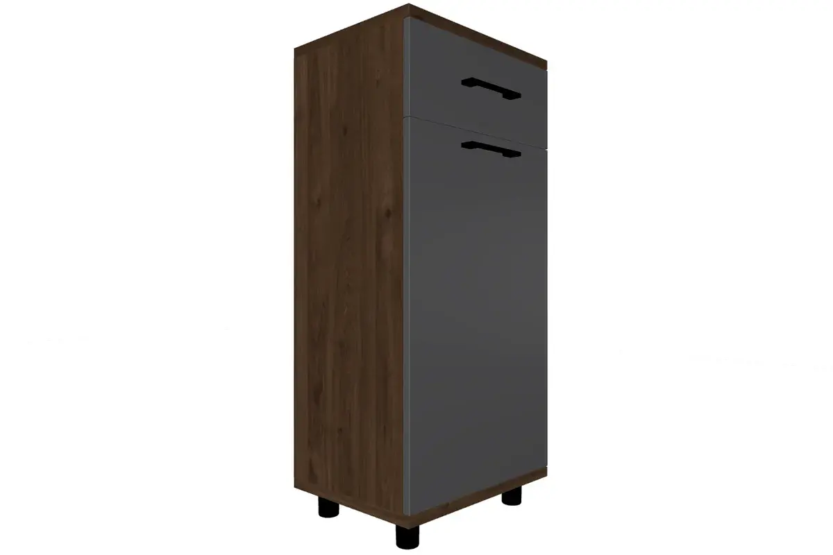 Прихожая Грейс комплект 7 (Гикори Джексон Темный/Антрацит Матовый) - заказать на Ozerco.com Прихожая Грейс комплект 7 (Гикори Джексон Темный/Антрацит Матовый) — Мебель-центр Озерцо