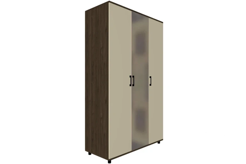 Шкаф для одежды и белья ШК-5001-ГТ-КМ (Гикори Джексон Темный/Кашемир Матовый) в мебель-центре Озерцо