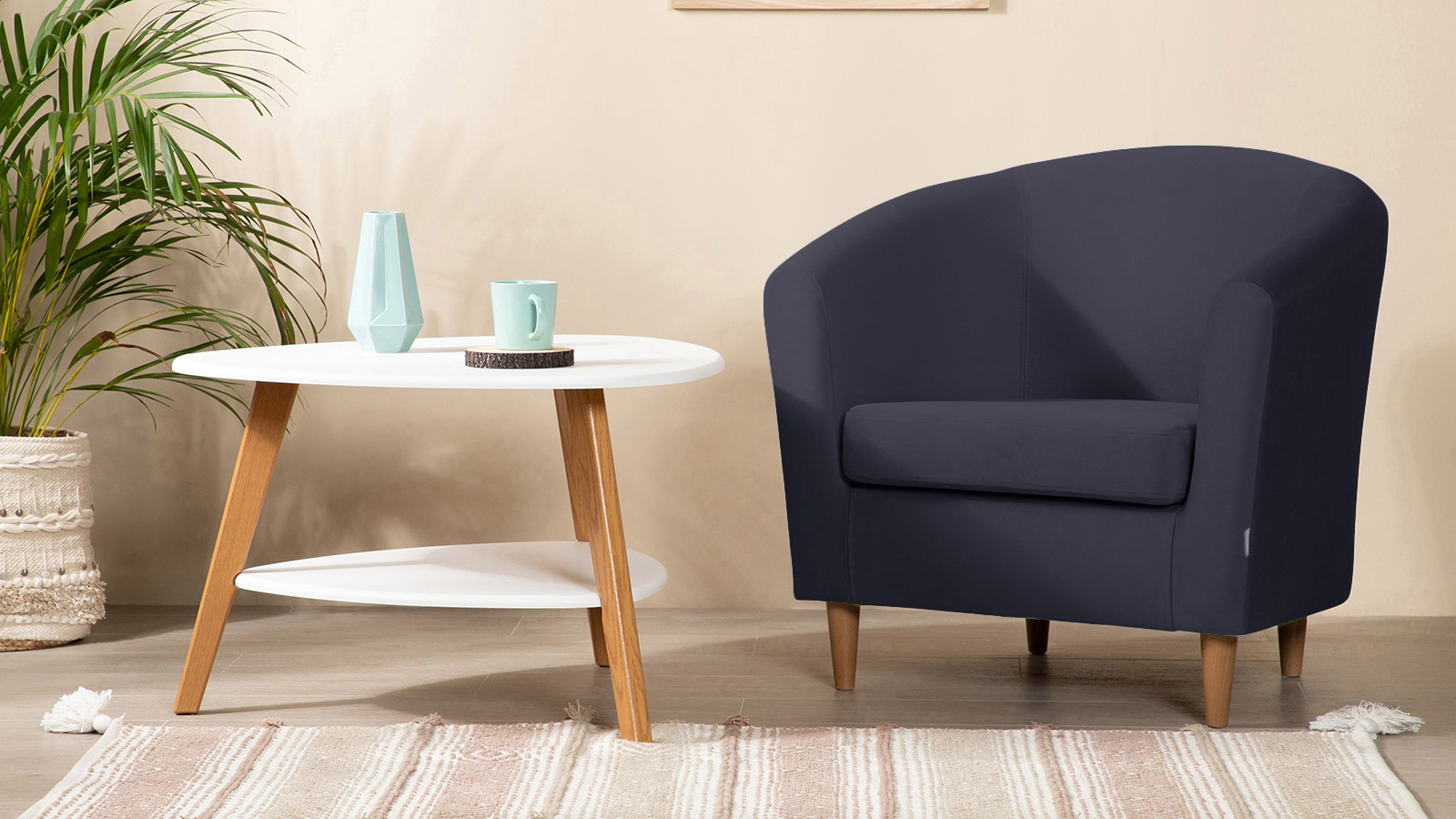 Кресло Moony Sky velvet 40, светлые ножки 75x80 — купить в Озерце