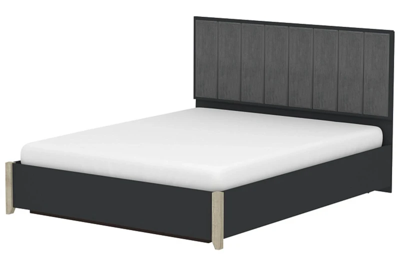 Кровать Aurelio 307 Люкс без орт. основания 160х200 (Антрацит/Блеквуд Сатиновый) - купить в Озерце