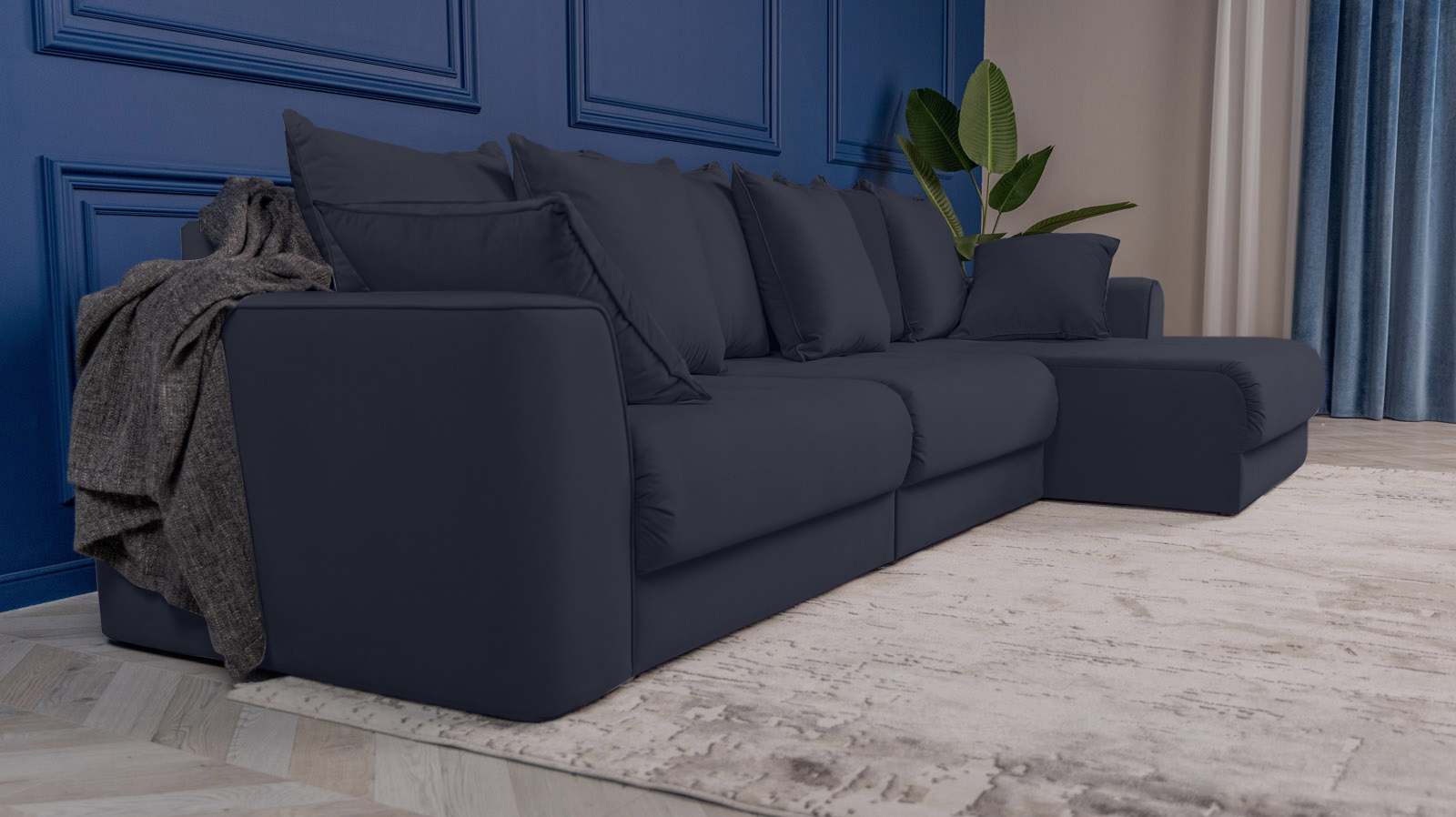 Диван угловой Monako New, Тк. Casanova Scandy 156x356 — купить в Озерце