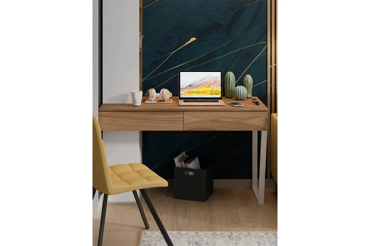 Стол письменный Порто ТД-393.15.02 с ящиками (Белый/Яблоня Беллуно) — Мебель-центр Озерцо