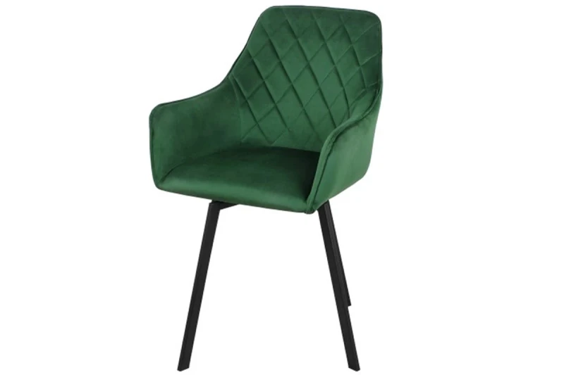 Стул поворотный Бостон (Муар черный/Велюр Dream Forest /Зеленый) СРП-156 - купить в Озерце