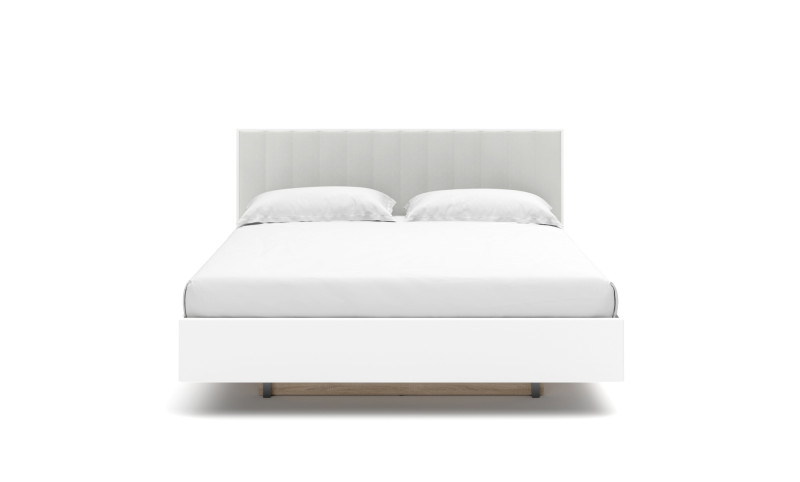 Кровать Jessica Pro, цвет белый текстурный + ткань Casanova Grey, 160x200 - купить в Озерце