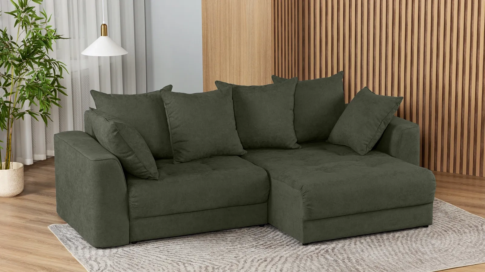 Диван -кровать угловой Monako New 2-секционный, ткань Royal I Sherwood 157x252 — купить в Озерце