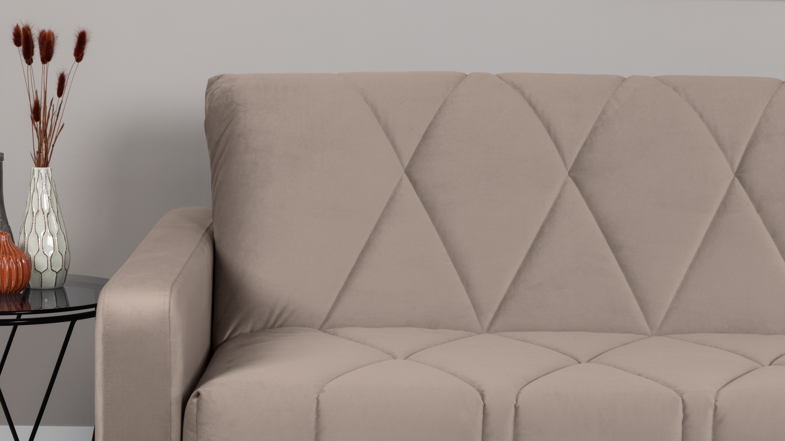 Диван угловой Domo Pro стежка ромб, ткань Sky Velvet 17 140x216 — купить в Озерце