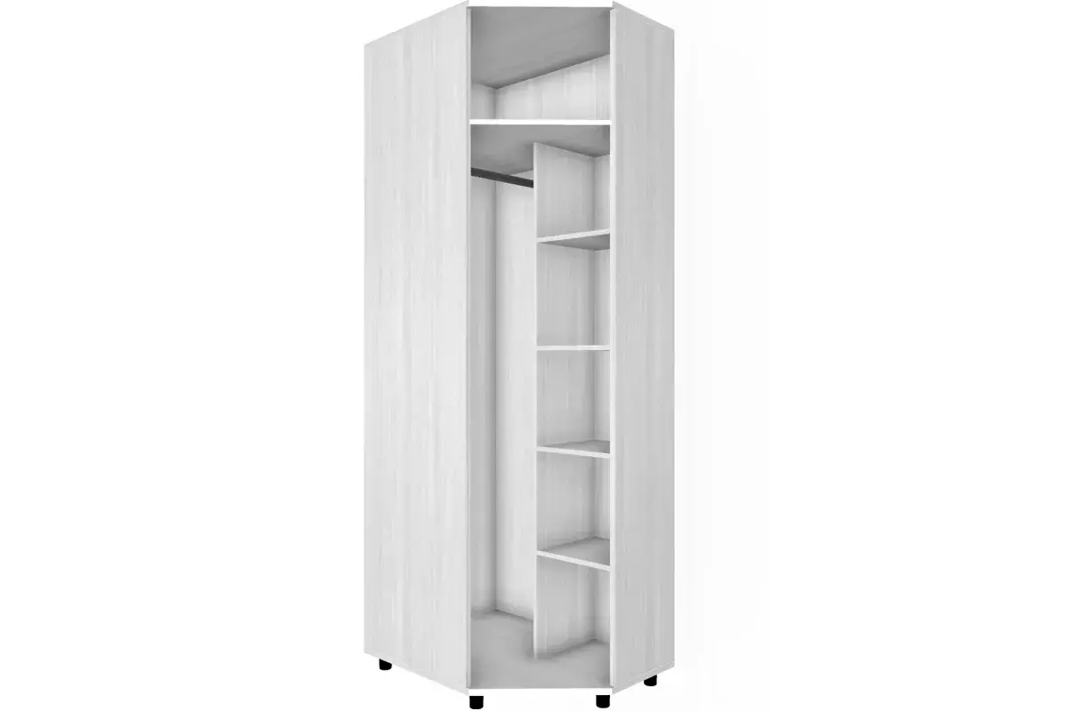 Шкаф угловой для одежды и белья ШК-5018-СЯ-ЛМ (Снежный Ясень/Латте Матовый) в мебель-центре Озерцо