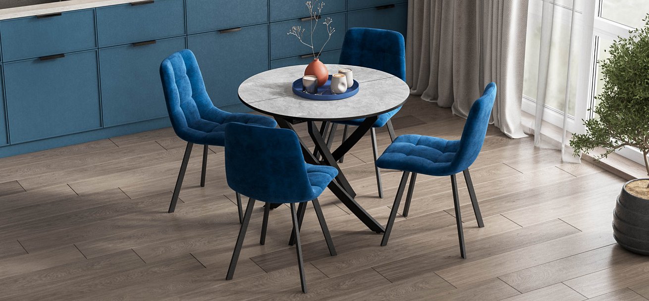 Стол Boss One NEW Бетон, черный - купить в Озерце