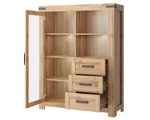 Мортиз Шкаф с витриной 1V3S2N в мебель-центре Озерцо