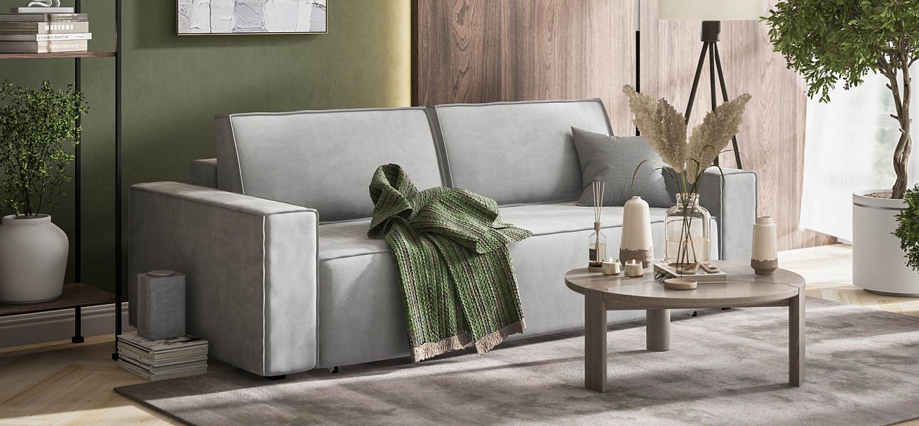 Лофт диван Велюр Монолит сталь — купить в Озерце