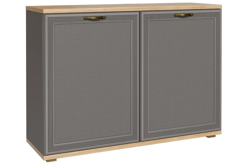 Тумба ТБ-1017-ГС-СО (Гикори Джексон Светлый/Серый Оникс) — Мебель-центр Озерцо