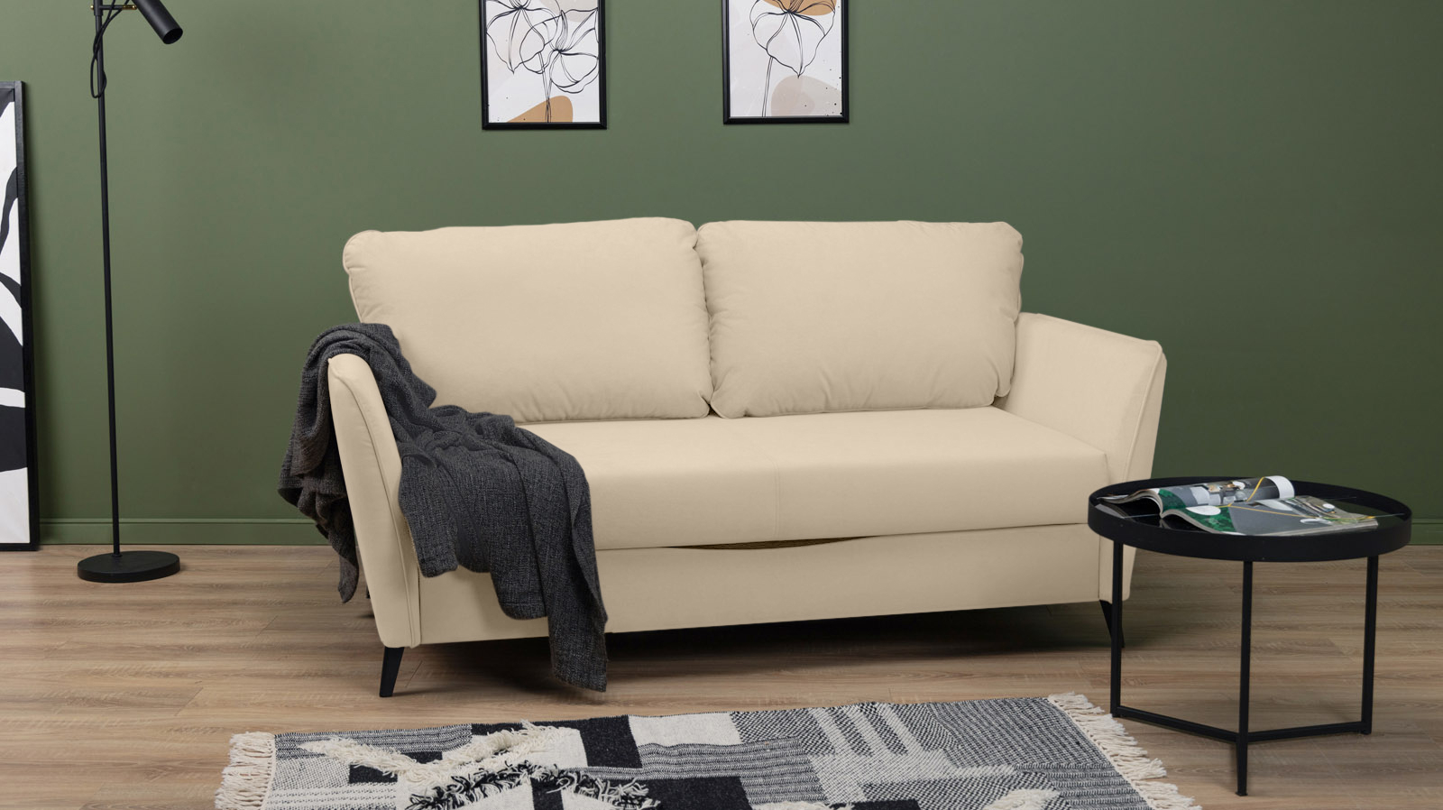 Диван Laguna Mini, ткань Sky Velvet 21 108x174 — купить в Озерце