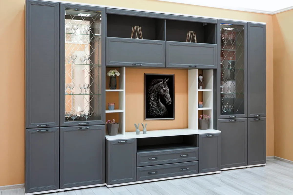 Антресоль АН-1015-СЯ-СО (Снежный Ясень/Серый Оникс) в мебель-центре Озерцо