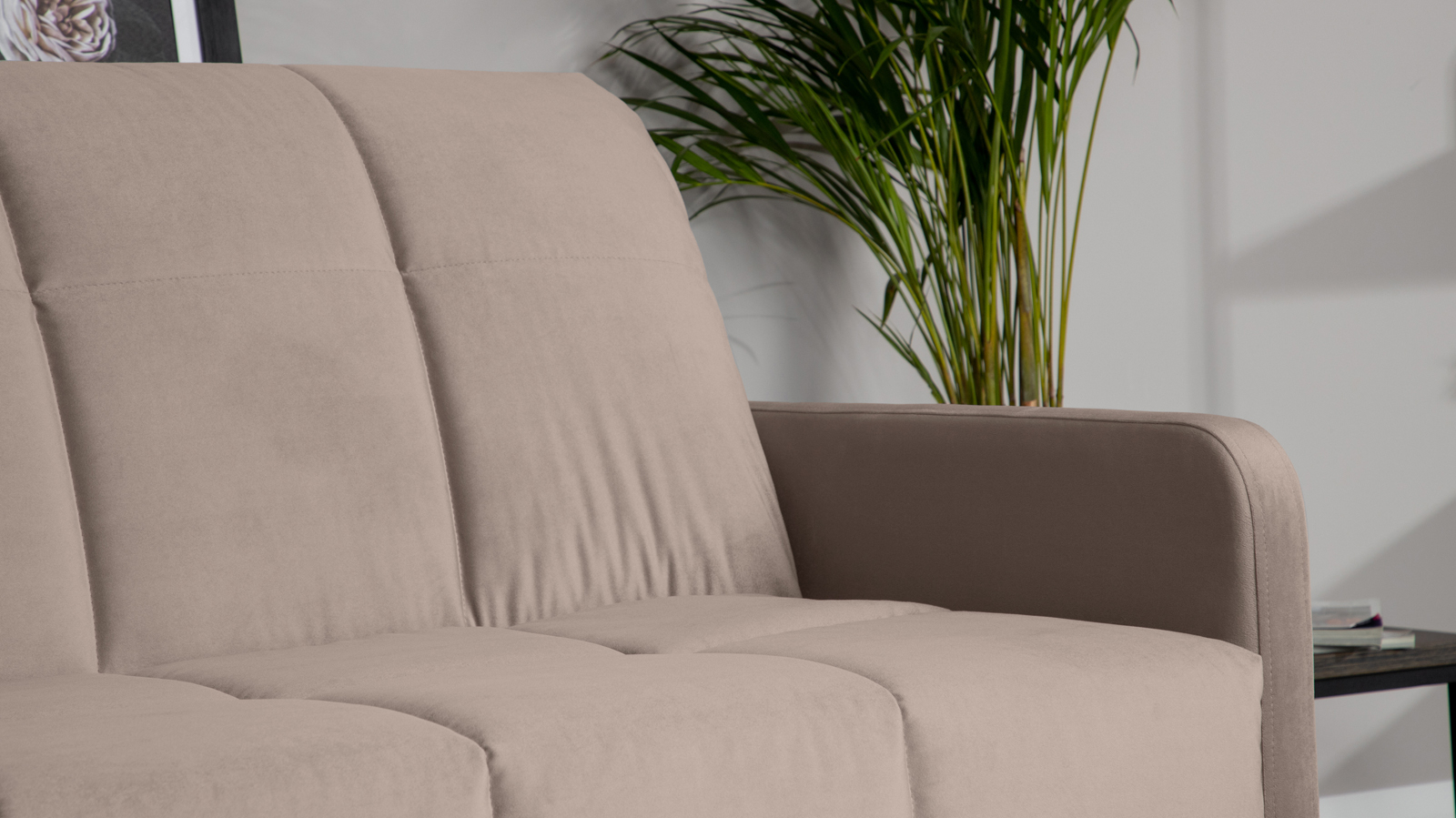 Диван - кровать Domo Pro с узкими подлокотниками, стежка квадрат, ткань Sky Velvet 17 160x216 — в мебель-центре Озерцо