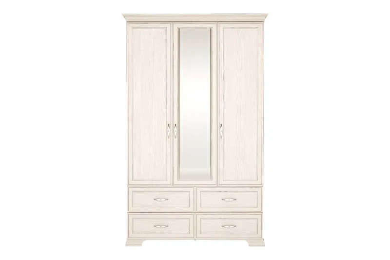 Венеция 1 Шкаф для одежды 3-х дв с ящиками (с зеркалом) в мебель-центре Озерцо