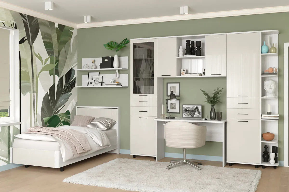 Шкаф многоцелевой ШК-5046-СЯ-КГ (Снежный Ясень/Кашемир Глянцевый) в мебель-центре Озерцо