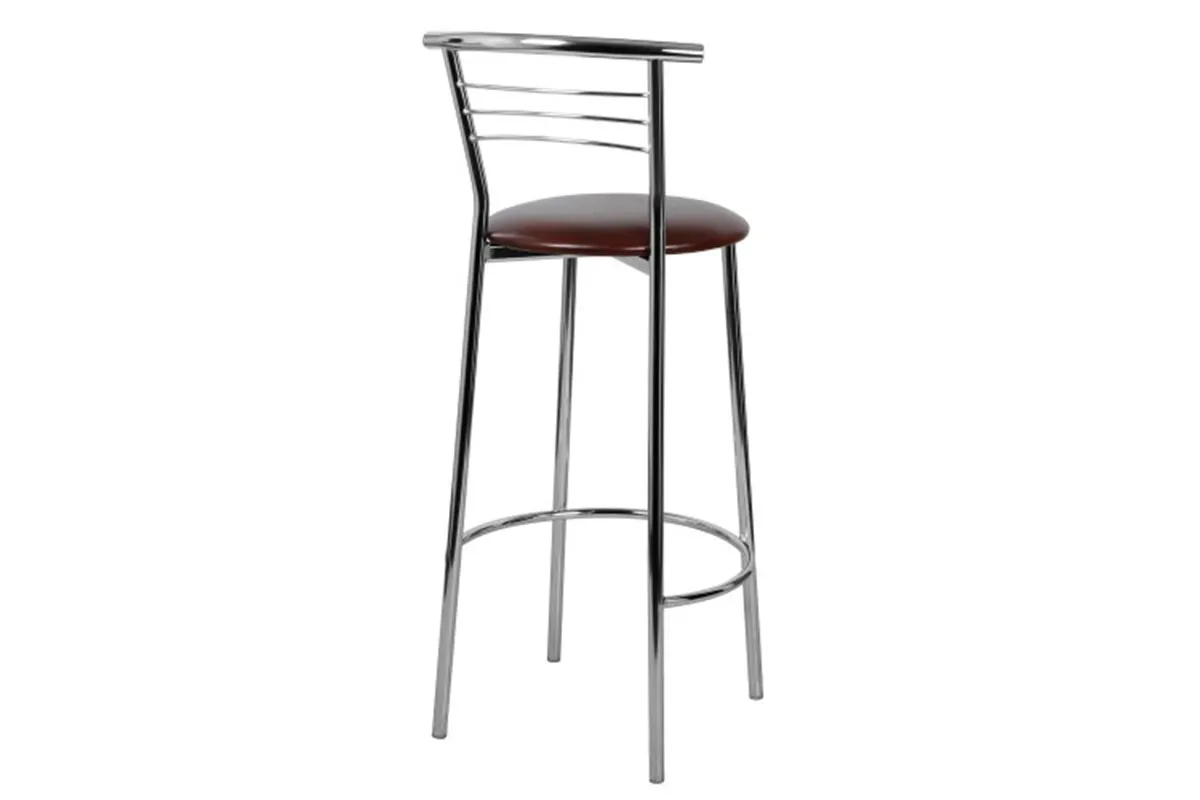Стул Барный Амулет каркас хром люкс, экокожа (Экотекс 3068 черри) СРП 020-02 - купить в Озерце