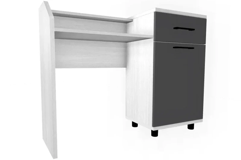 Стол туалетный СТ-5001-СЯ-АМ (Снежный Ясень/Антрацит Матовый) — Мебель-центр Озерцо