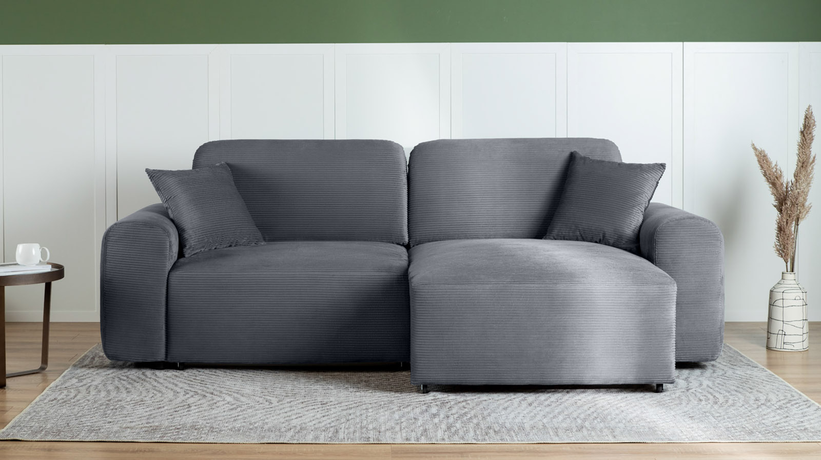 Диван -кровать угловой Raklet ткань Cilium Grafit 156x258 — купить в Озерце