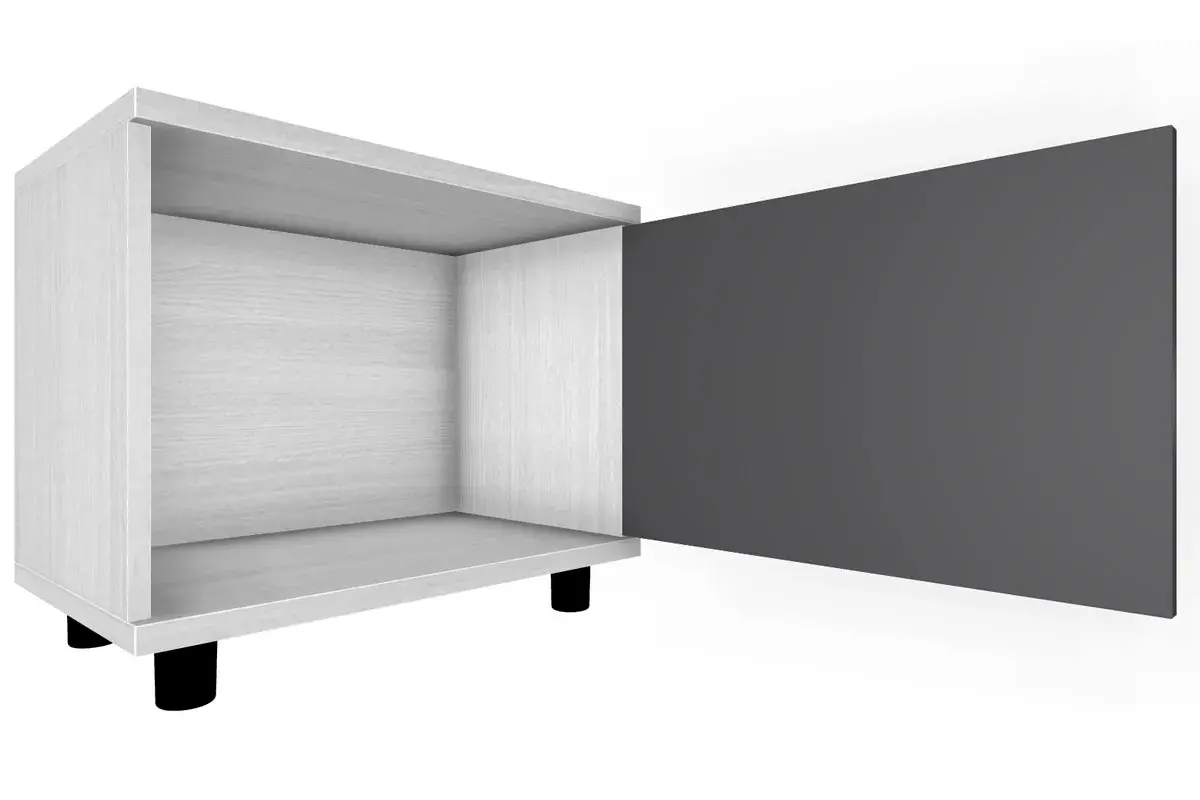 Тумба ТБ-5052-СЯ-АМ (Снежный Ясень/Антрацит Матовый) — Мебель-центр Озерцо