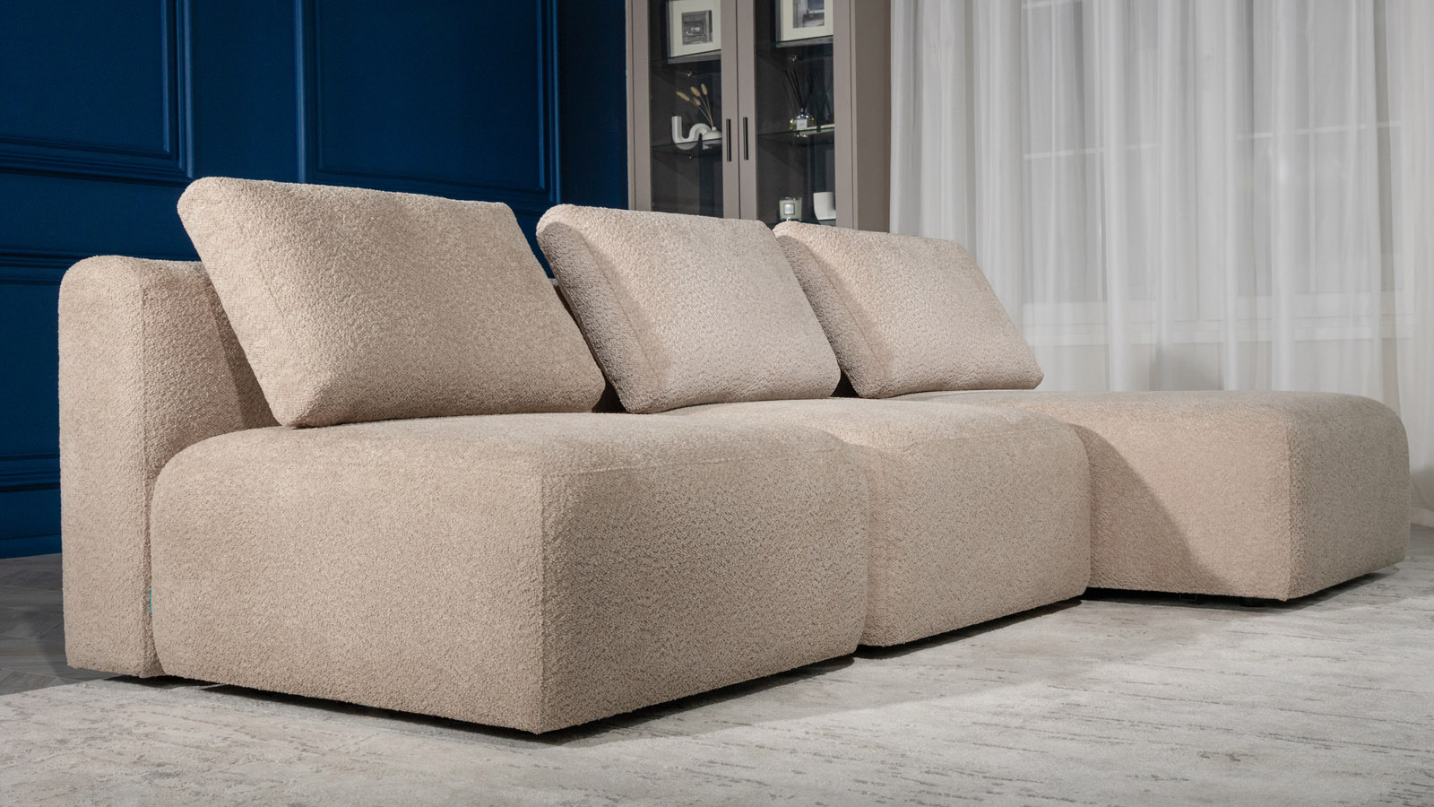 Диван модульный 3-секционный Molto 85+85+125 ткань Soul 112 147x259 — купить в Озерце