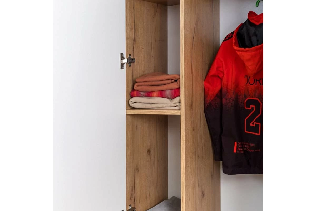 Шкаф для одежды и белья Лойс 92 (Фасады Графит) в мебель-центре Озерцо