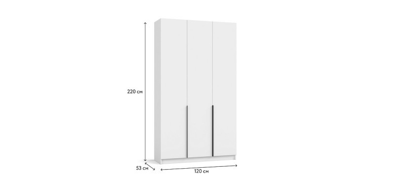 Рим 120 шкаф распашной 3Д Белый в мебель-центре Озерцо