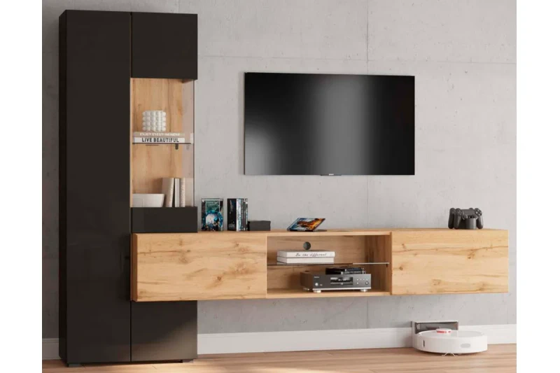 Гостиная Point ТИП-70 Дуб Вотан/Серый графит (71774910) — Мебель-центр Озерцо