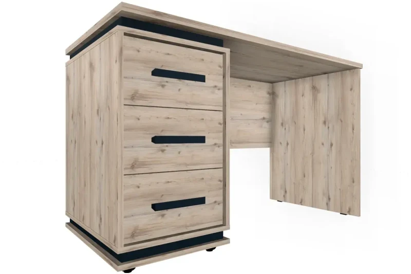 Стол письменный Nature 84 (Гаскон Пайн/Черный) — Мебель-центр Озерцо