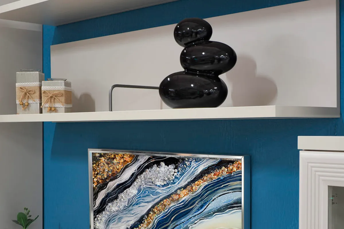 Полка ПЛ-1001-СК (Серый Кашемир) — Мебель-центр Озерцо