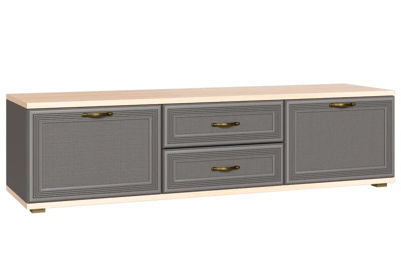 Тумба ТБ-1034-АС-СО (Ясень Асахи / Серый Оникс) — Мебель-центр Озерцо