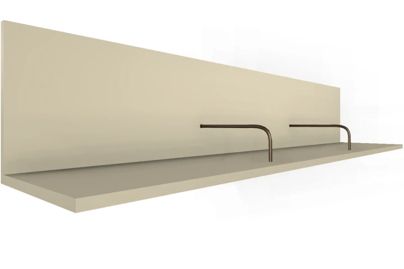 Полка угловая ПЛ-1002-СК (Серый Кашемир) — Мебель-центр Озерцо