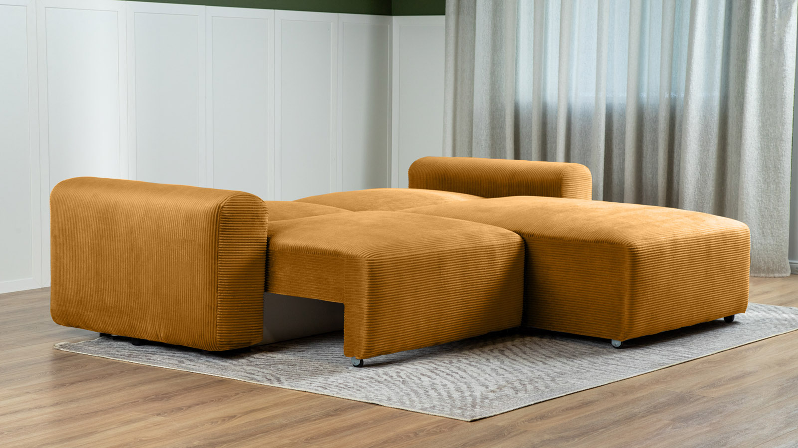 Диван -кровать угловой Raklet ткань Cilium Umber 156x258 — купить в Озерце