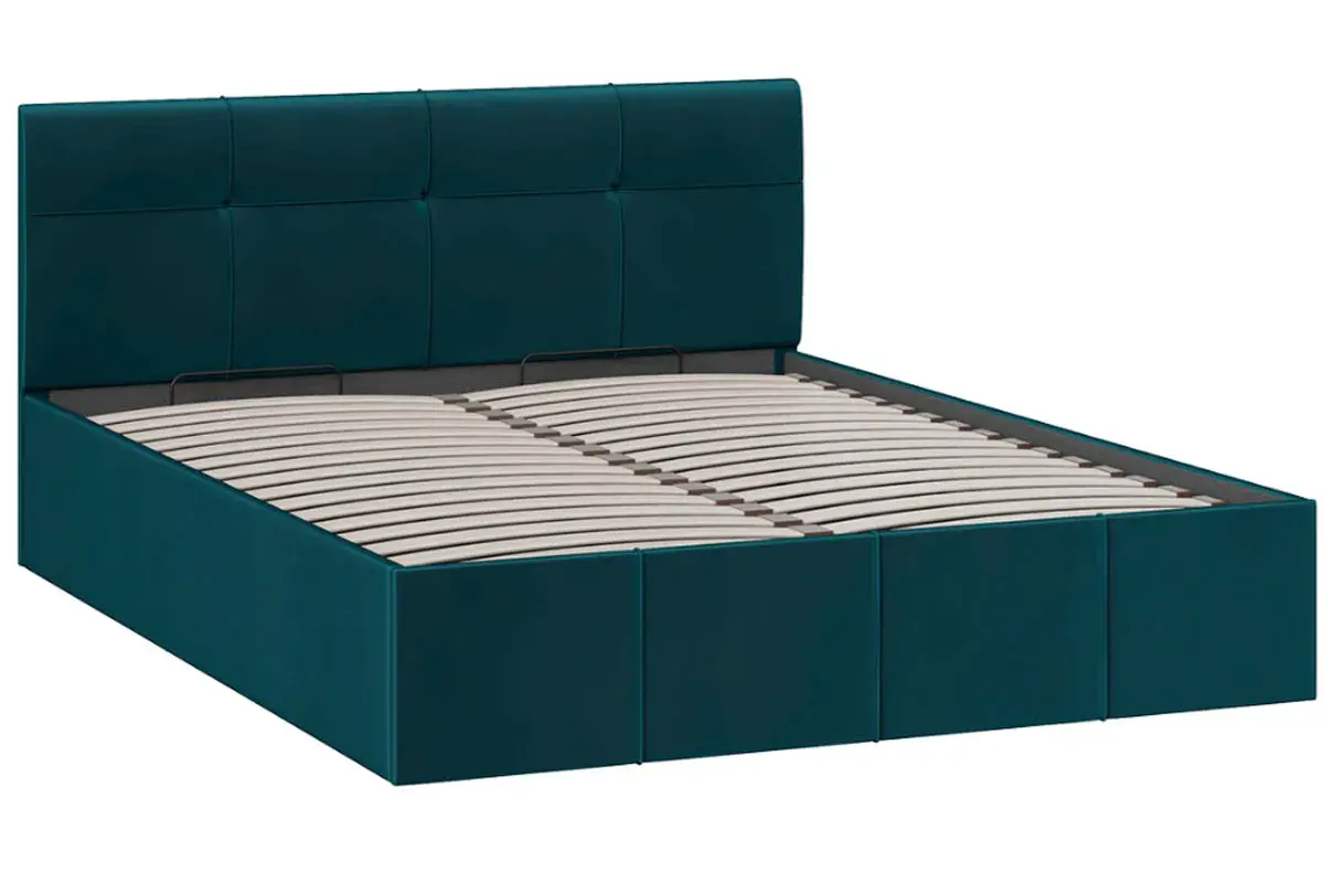 Кровать Лора с ПМ 160х200 (Велюр/Confetti Izumrud) - купить в Озерце