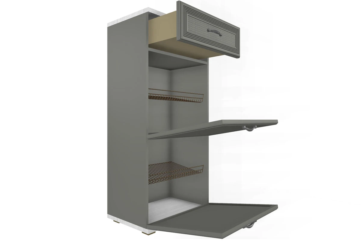 Тумба ТБ-1003-СЯ-СО (Снежный Ясень/Серый Оникс) — Мебель-центр Озерцо