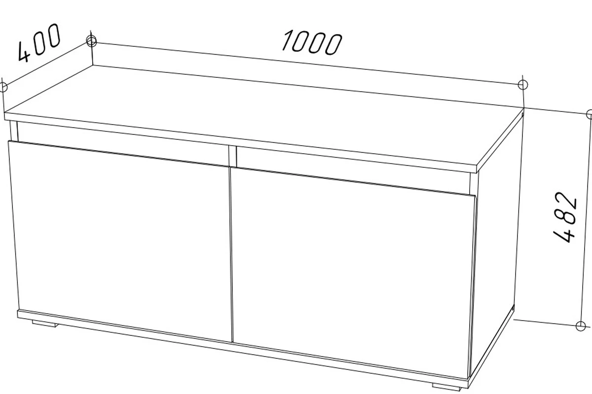 Тумба для обуви Stark ПТ-100 (Белый) 71579688 — Мебель-центр Озерцо