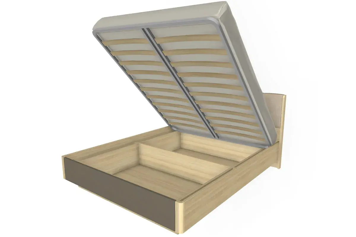 Кровать КР-4013-АС-ЛМ (Ясень Асахи/Латте Матовый) - купить в Озерце